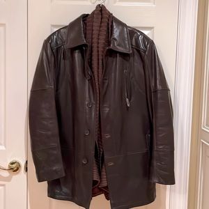 Danier Mens Brown Leather Jacket